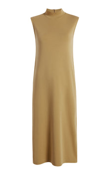 Another Tomorrow Luxe Seamed Dress in Hazelnut – Cotton Women's Dress