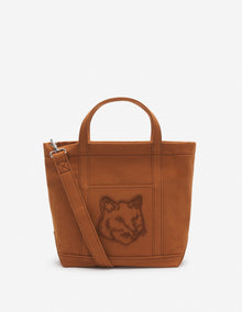 Womens | Fox Head Woven Logo Canvas Tote Bag - Small | Fawn Brown