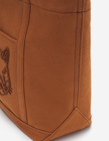 Womens | Fox Head Woven Logo Canvas Tote Bag - Small | Fawn Brown