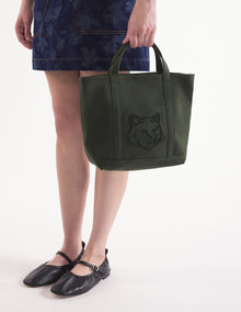 Womens | Fox Head Woven Logo Canvas Tote Bag - Small | Ranger Green