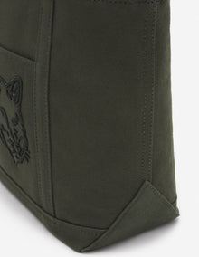 Womens | Fox Head Woven Logo Canvas Tote Bag - Small | Ranger Green