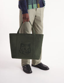 Womens | Fox Head Woven Logo Canvas Tote Bag - Large | Ranger Green