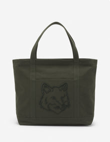 Womens | Fox Head Woven Logo Canvas Tote Bag - Large | Ranger Green
