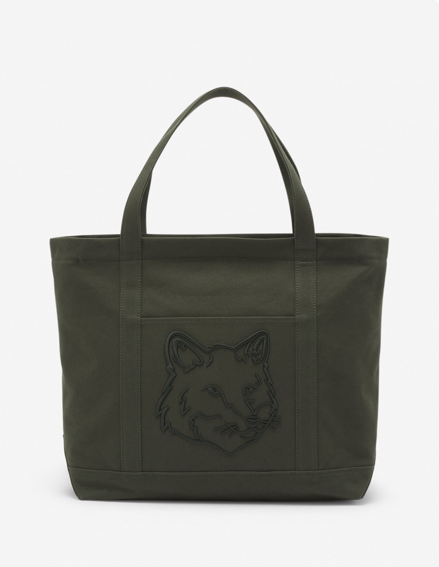 Womens | Fox Head Woven Logo Canvas Tote Bag - Large | Ranger Green