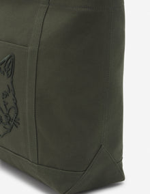Womens | Fox Head Woven Logo Canvas Tote Bag - Large | Ranger Green