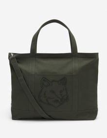 Womens | Fox Head Woven Logo Canvas Tote Bag - X-Large | Ranger Green
