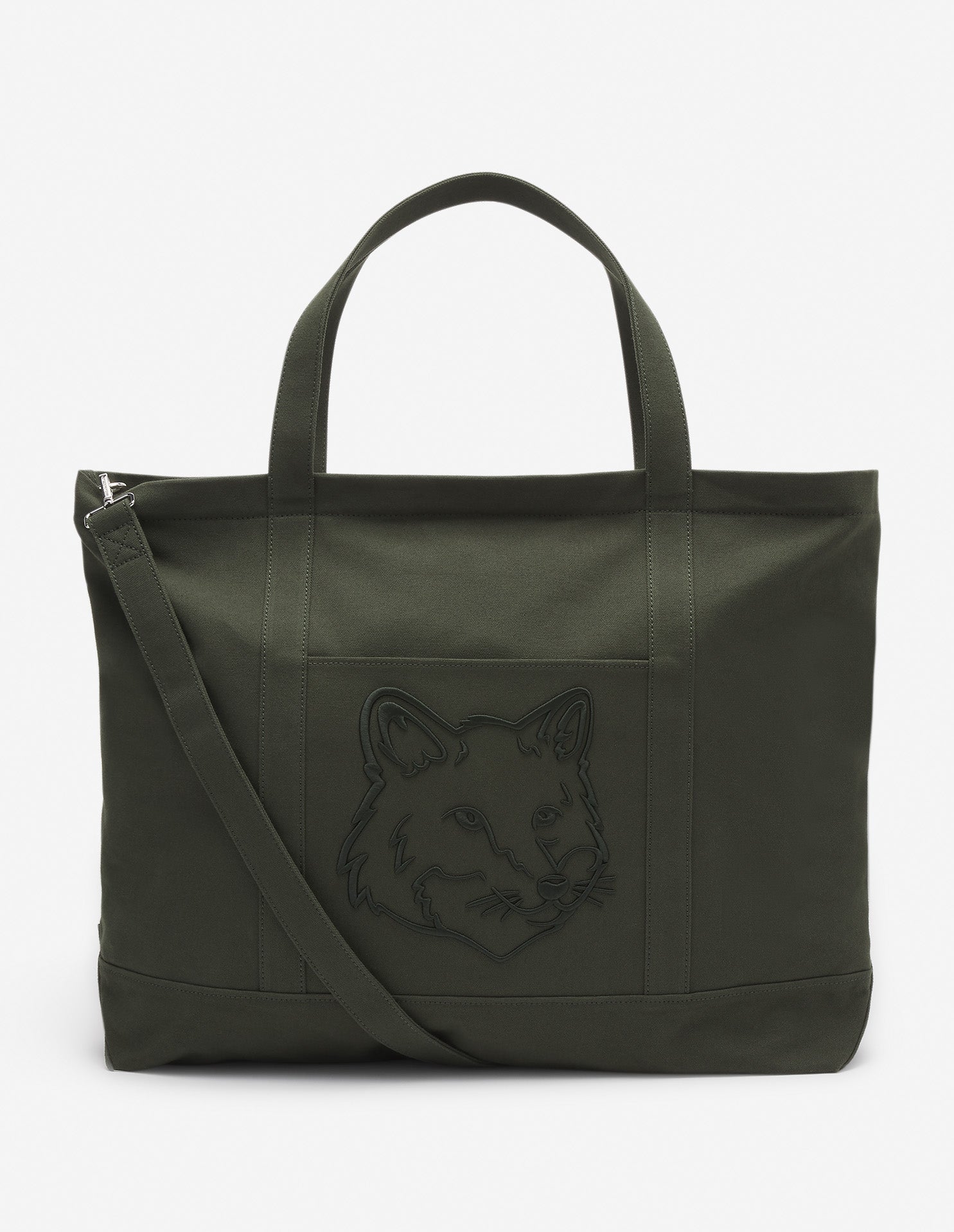 Womens | Fox Head Woven Logo Canvas Tote Bag - X-Large | Ranger Green