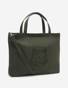 Womens | Fox Head Woven Logo Canvas Tote Bag - X-Large | Ranger Green