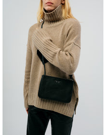 Women | Duo Wings Grained Leather | Black