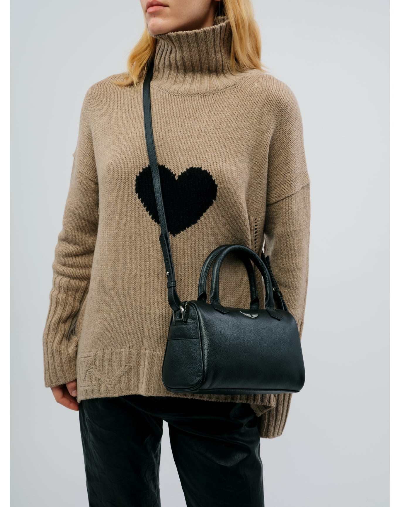 Women | Xs Sunny Wings Grained Leather | Black