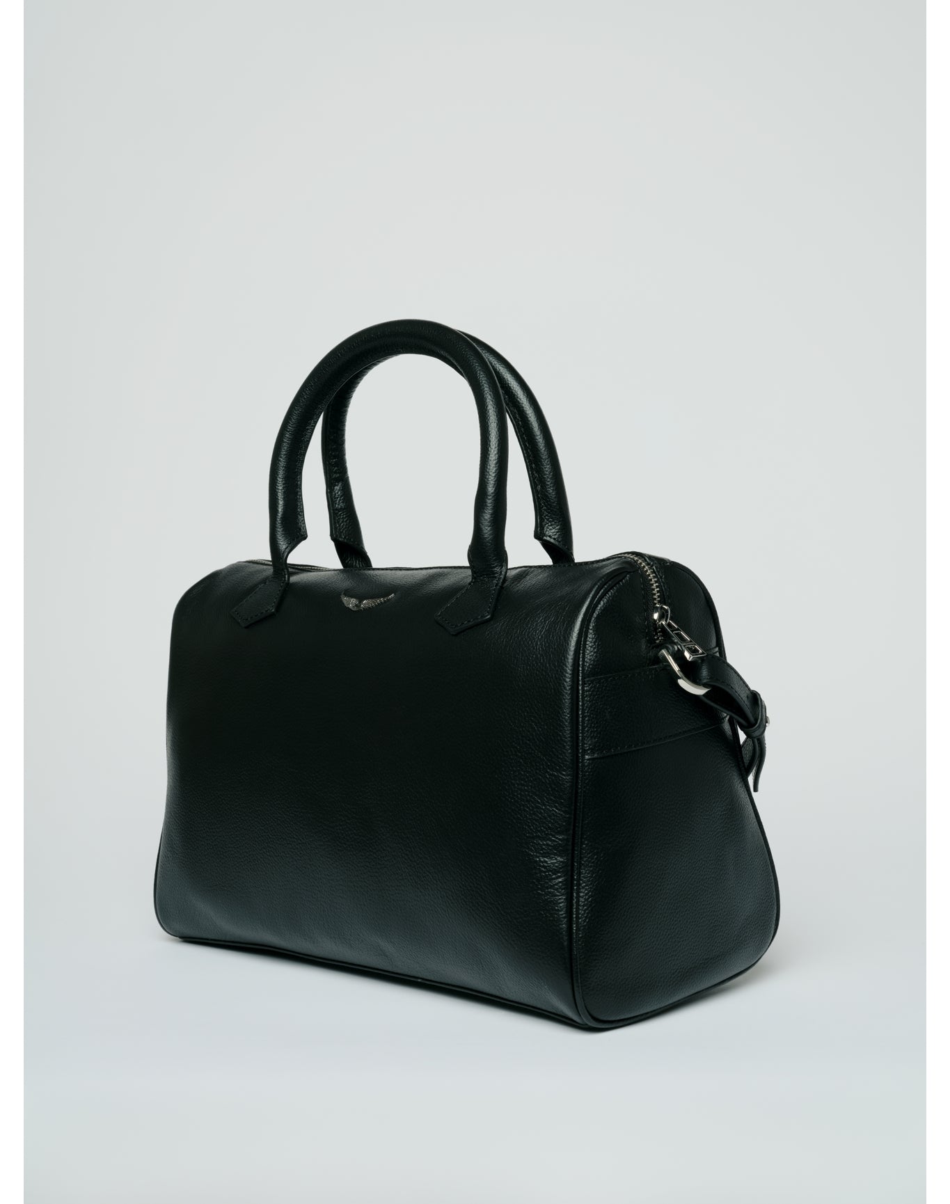 Women | Sunny Medium Wings Grained Leather | Black