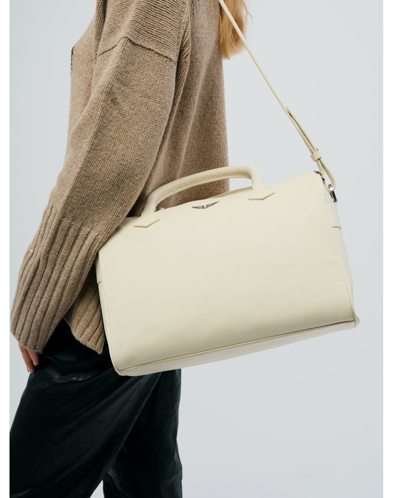 Women | Sunny Medium Wings Grained Leather | Flash