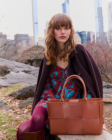 Women | Long Way Home Woven Tote | Camel