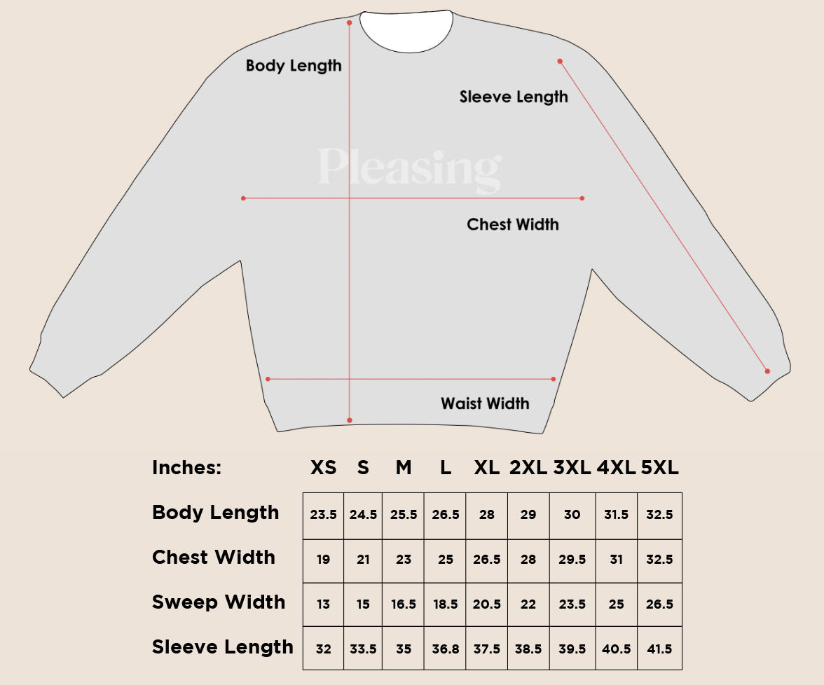 Product size guide