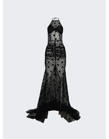 LaQuan Smith | Women | Halter Gown With Bow Detail | Black