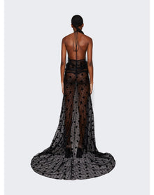LaQuan Smith | Women | Halter Gown With Bow Detail | Black