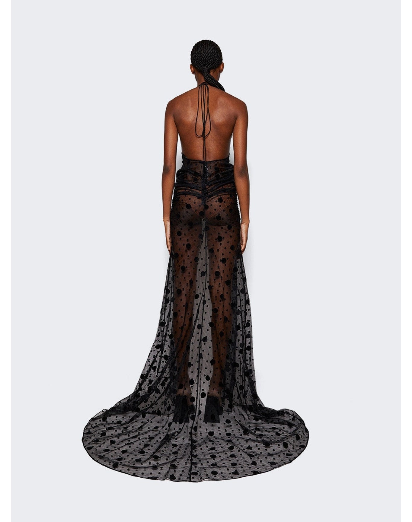 LaQuan Smith | Women | Halter Gown With Bow Detail | Black