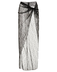 LaQuan Smith | Women | Maxi Skirt With Wrap Hip Detail | Black