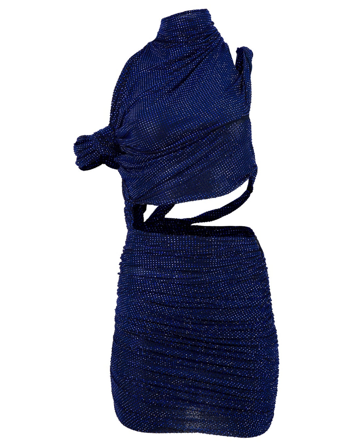 LaQuan Smith | Women | Sculpted Mock Neck Dress | Royal Blue