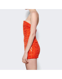 LaQuan Smith | Women | Strapless Mini Dress | Orange