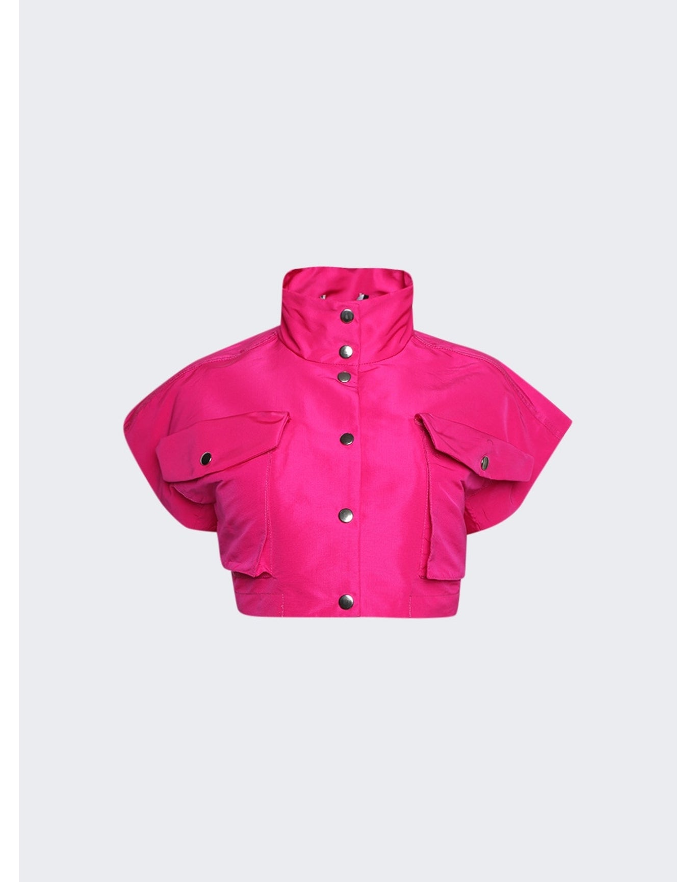 LaQuan Smith | Women | Utility Cropped Vest | Fuchsia