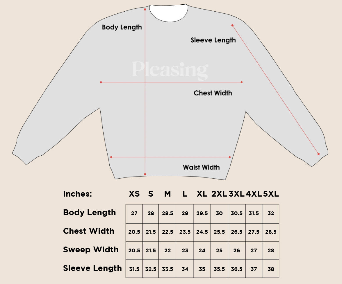 Product size guide