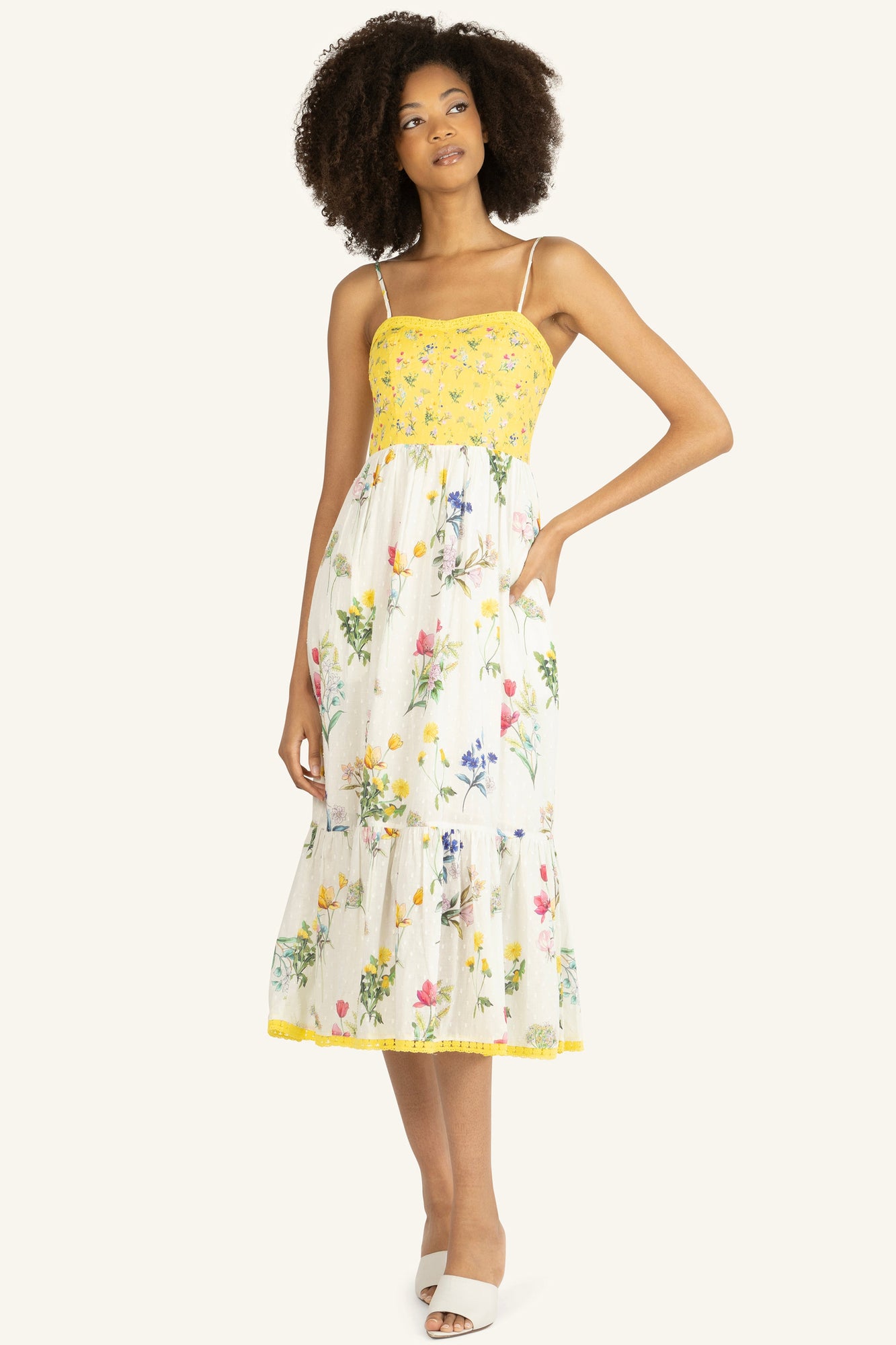 Finley Dress | Yellow Vintage x Border