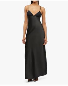 Lace Cup Slip Dress | Black