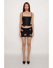 Lace Flutter Corset | Black