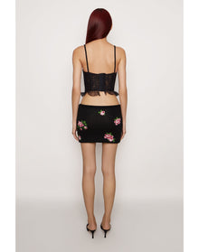 Lace Flutter Corset | Black