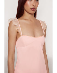 Lace Flutter Mini Dress | Woodrose