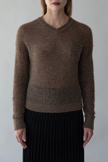 Lacey Pointelle Pullover | Cedar