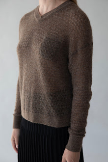 Lacey Pointelle Pullover | Cedar