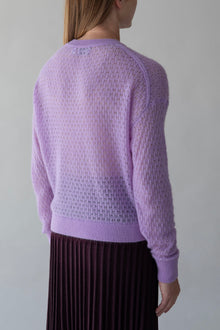 Lacey Pointelle Pullover | Iris
