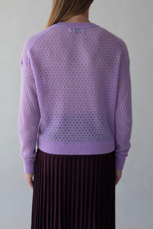 Lacey Pointelle Pullover | Iris