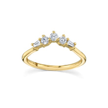 Women | White Diamond Lady Louise Band | 14k Yellow Gold