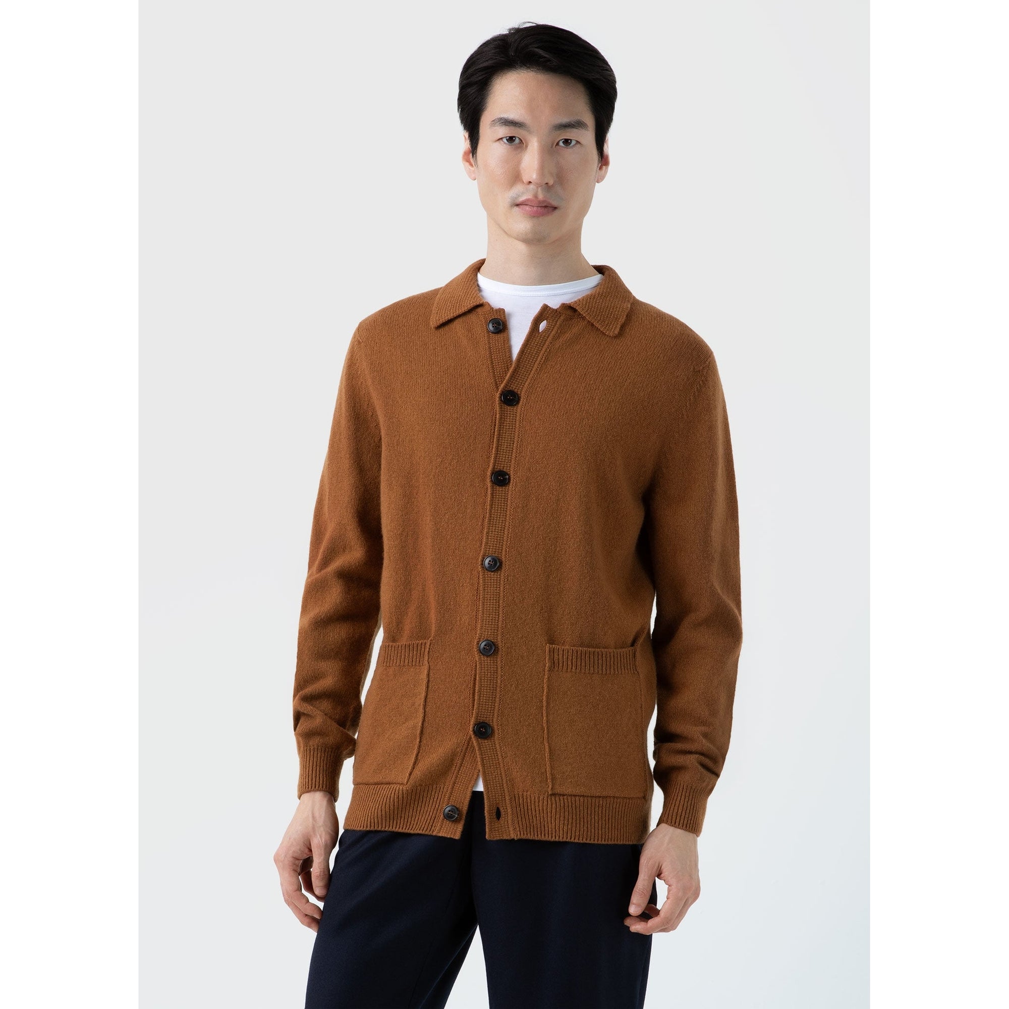 Lambswool Jacket | Men | Dark Camel