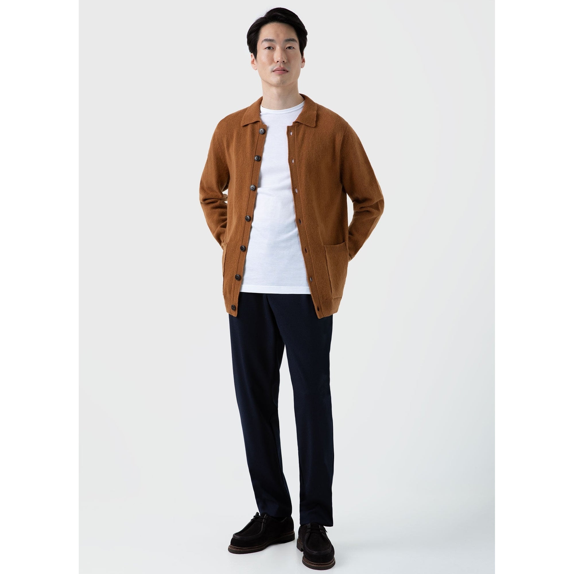 Lambswool Jacket | Men | Dark Camel