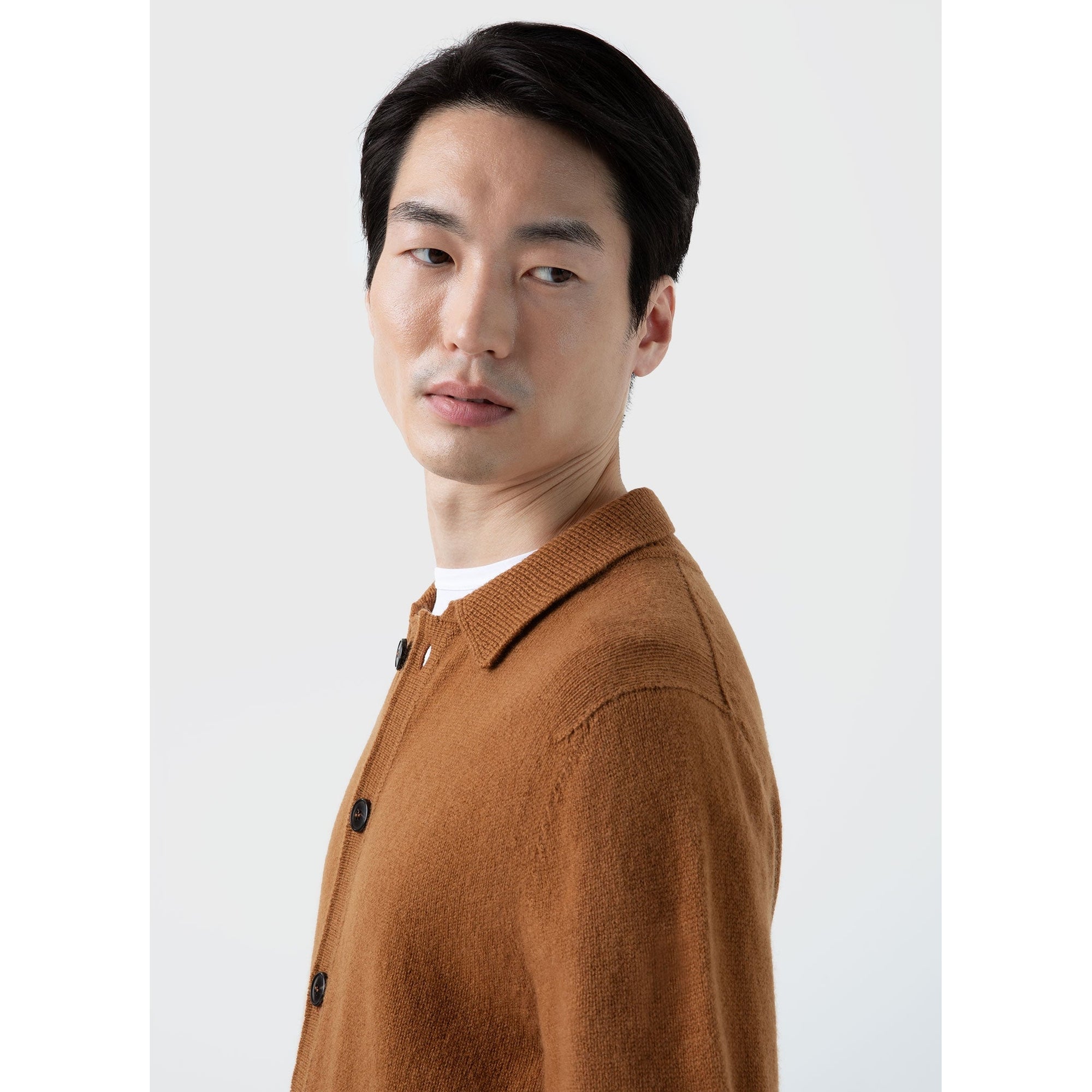 Lambswool Jacket | Men | Dark Camel