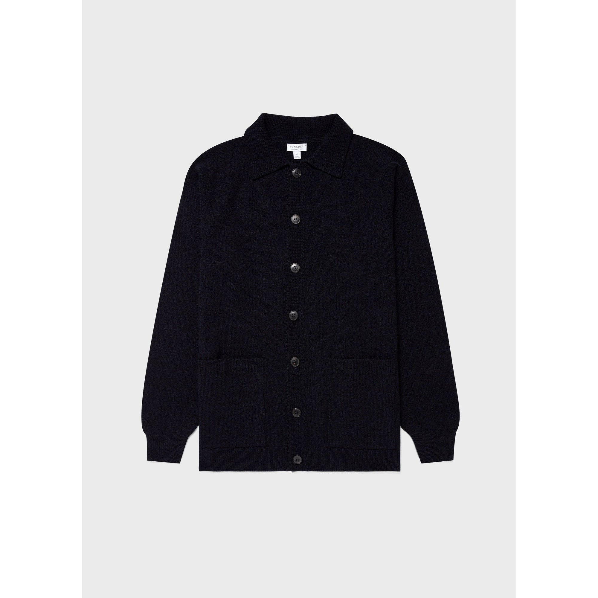 Lambswool Jacket | Men | Dark Navy Mouline