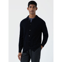 Lambswool Jacket | Men | Dark Navy Mouline