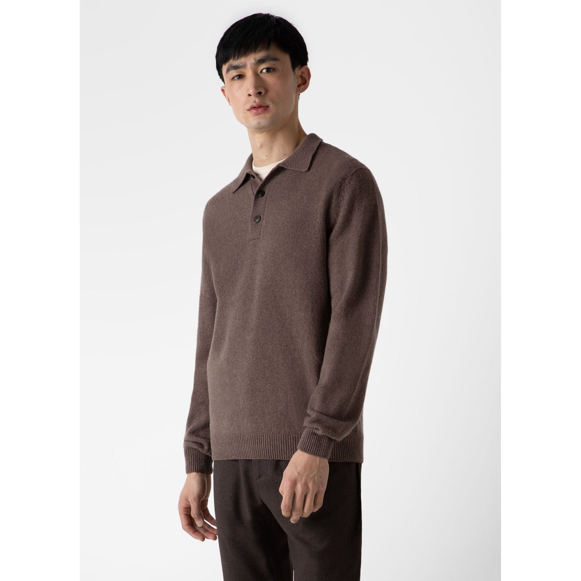 Lambswool Polo Shirt | Men | Cedar