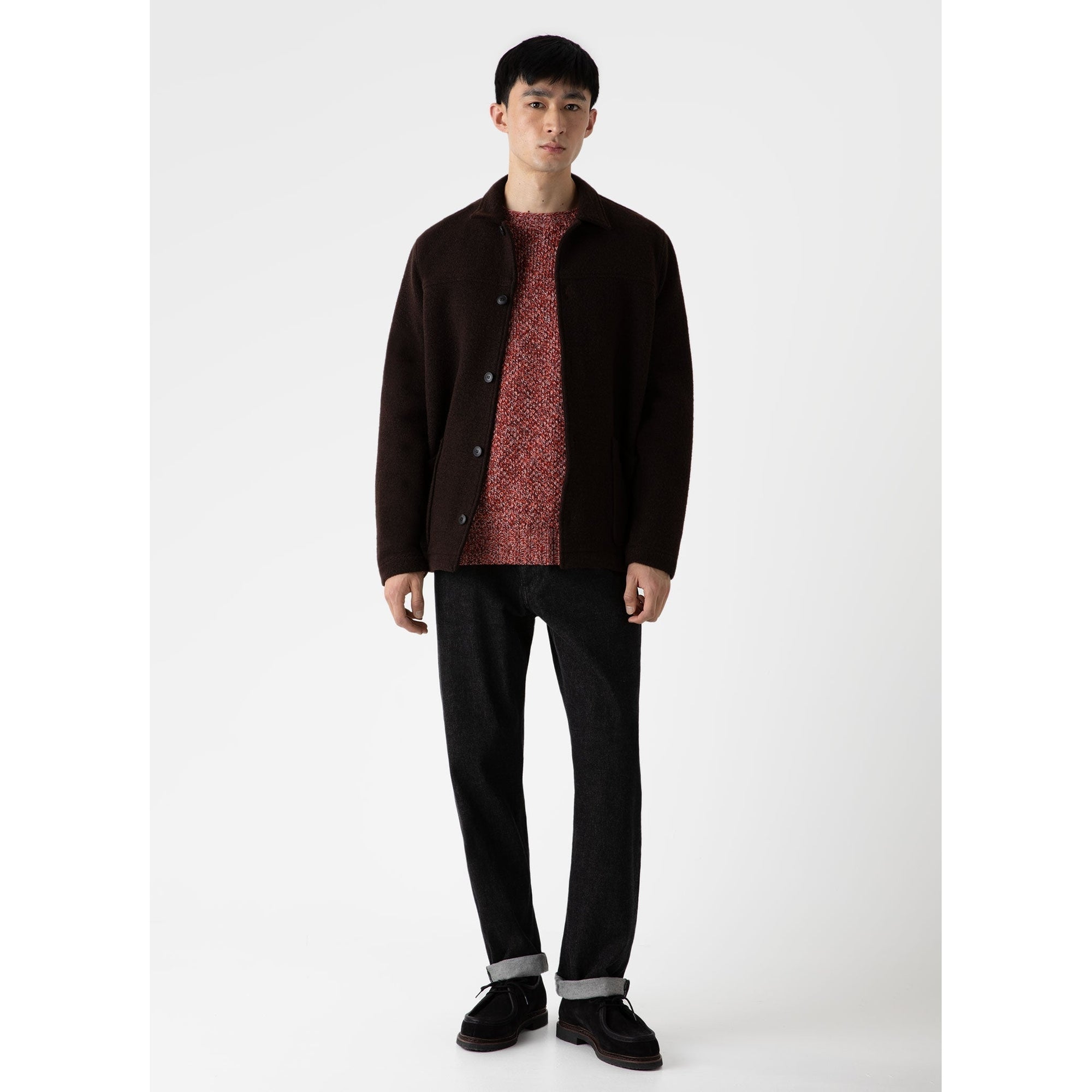 Lambswool Textured Jumper | Men | Magma Twist