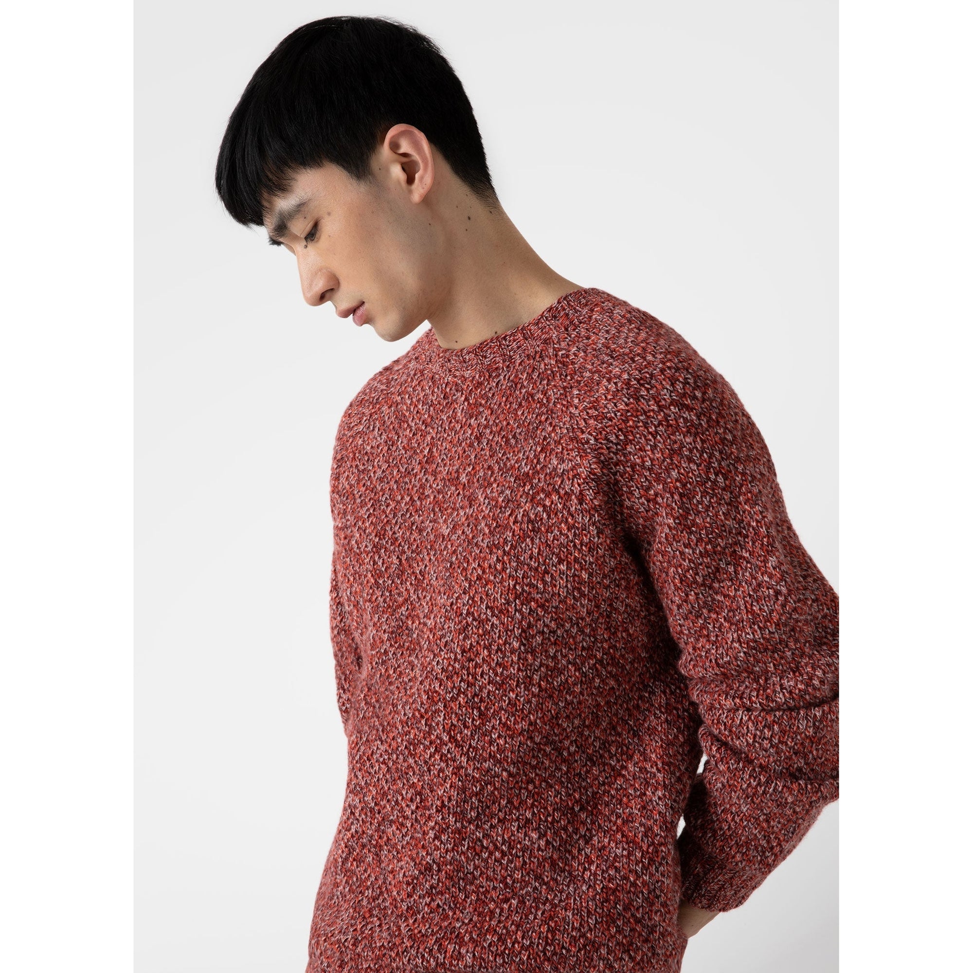 Lambswool Textured Jumper | Men | Magma Twist