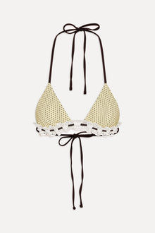 Lana Skimpy Triangle Bikini Top Lemon Dot