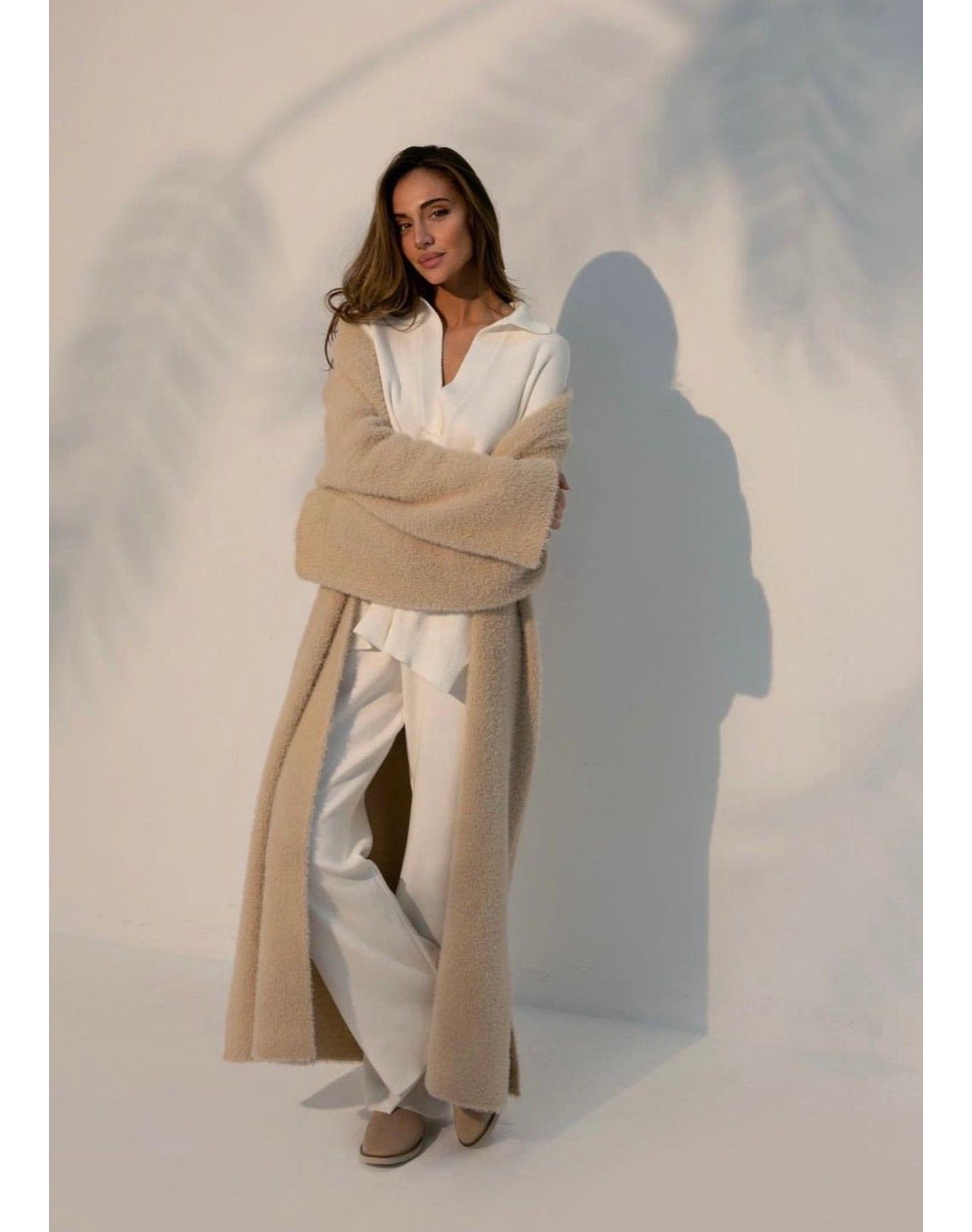 Lana Milk Wide Leg Pants | White