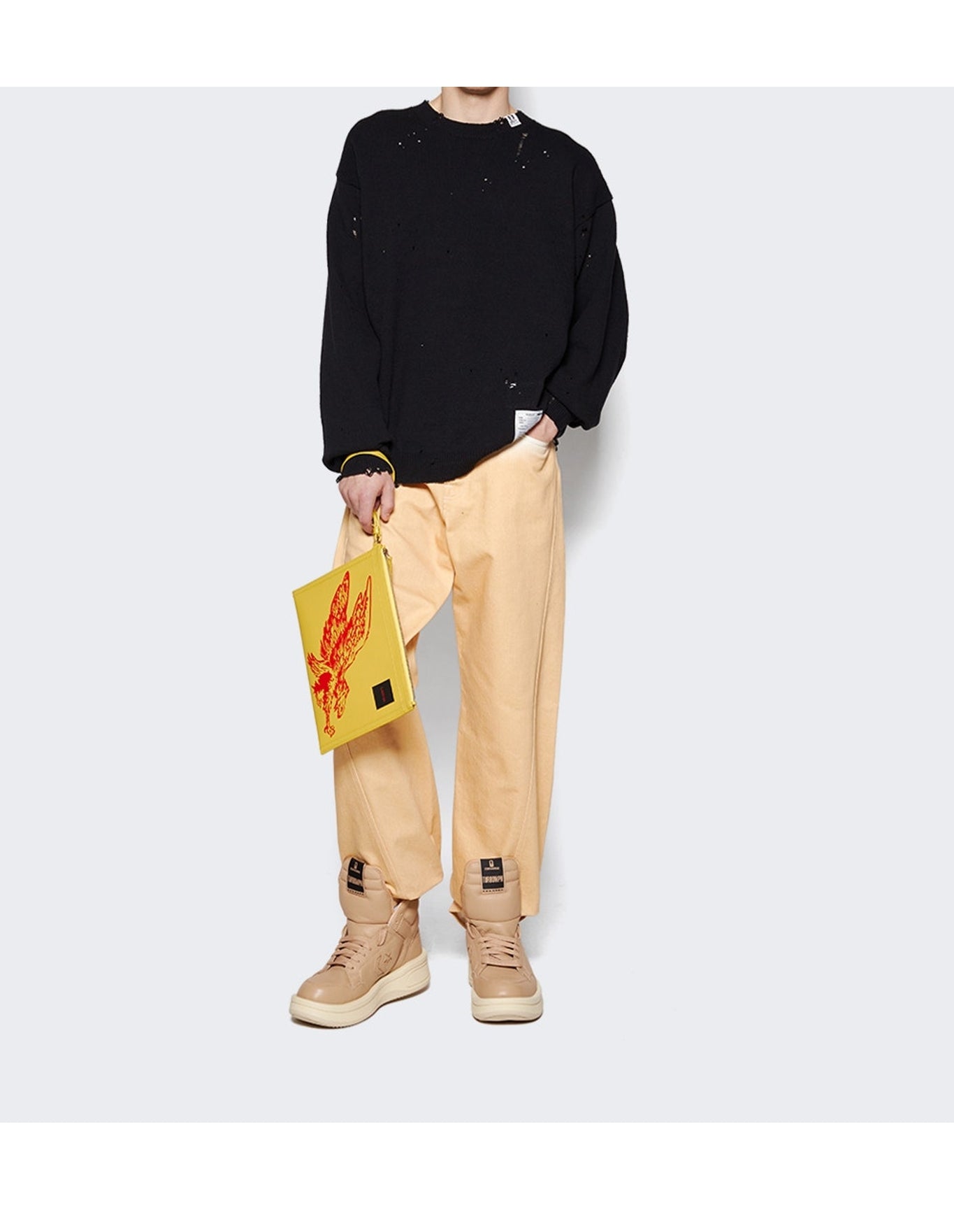 Lanvin | Men | Lnvin Twisted Pnts With Grdient Effect | Abricotine
