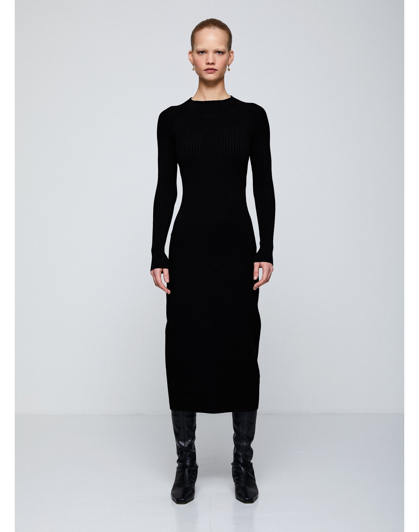 Lara Eco Stretch | Cut-Out Back Dress | Black