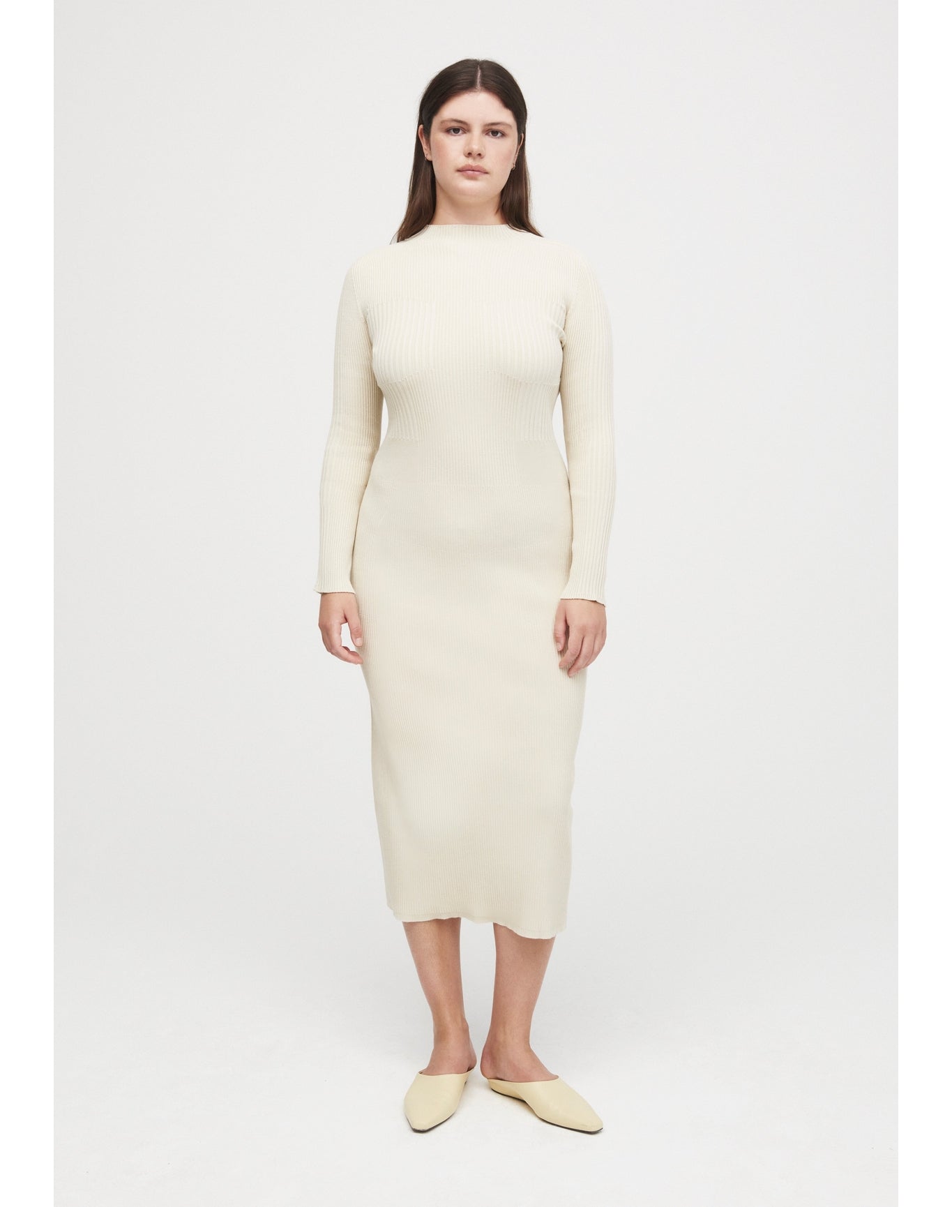Lara Eco Stretch | Cut-Out Back Dress | Cream