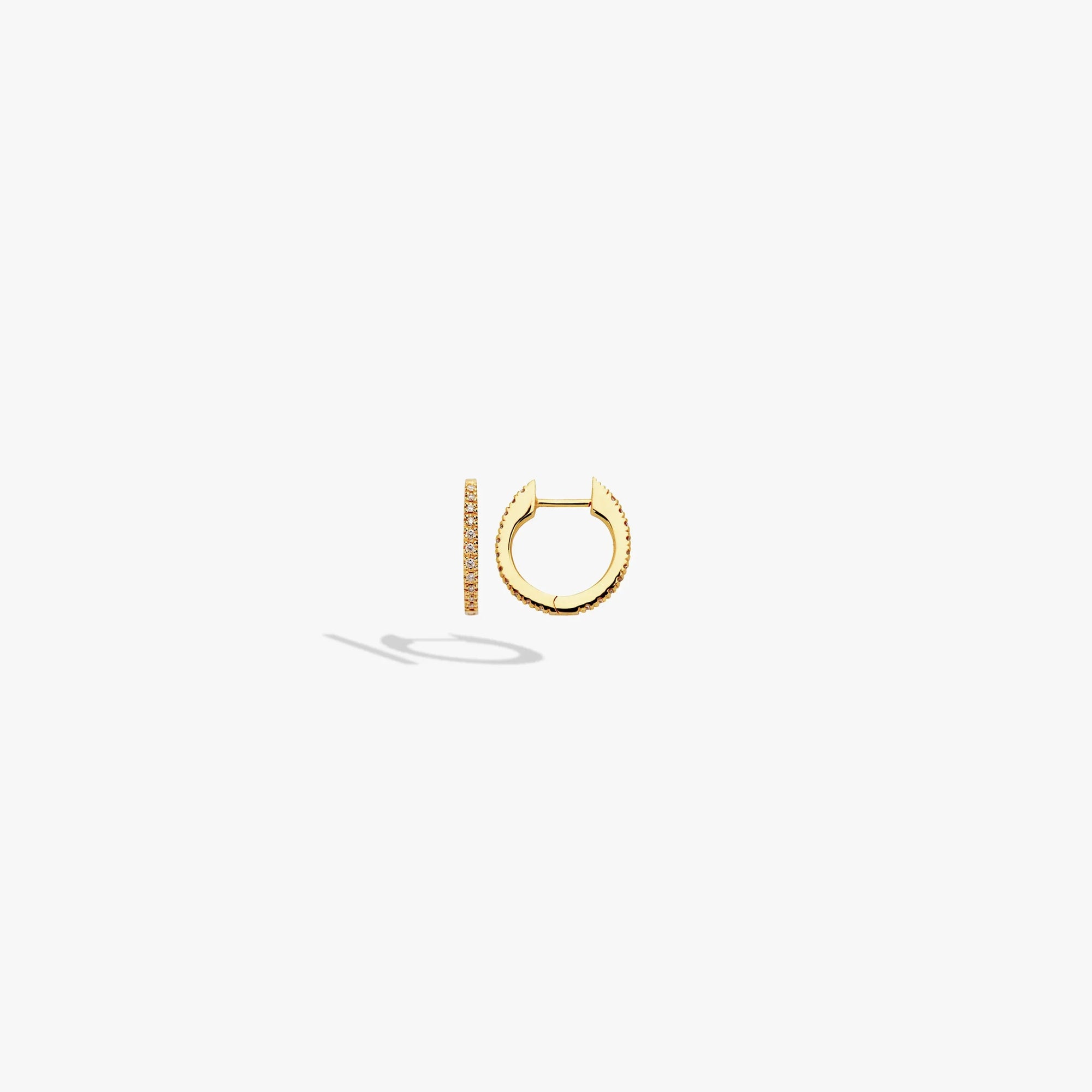 Awe Inspired Earrings 14K Gold Vermeil / Pair Diamond Huggie Earrings